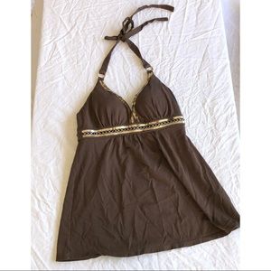 Sequin halter bra top.